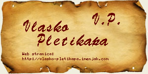 Vlaško Pletikapa vizit kartica